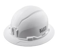 Klein Tools Hard Hat, Non-vented, Full Brim Style with Headlamp