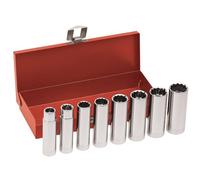 Klein Tools Jeu de 8 clés à douille 1/2"