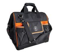 Klein Tools Tradesman Pro 55469 Sac à outils à large ouverture, noir/orange