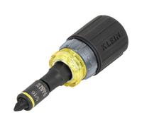 Klein Tools Klein Tools Tournevis multi-embouts KNECT Stubby à cliquet 7 en 1 résistant aux chocs Quantité:1