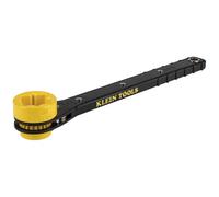 KLEIN TOOLS KT152T Clé à cliquet de monteur de ligne fine 4 en 1 avec poignée longue et striée pour prise en main et effet de levier