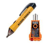 Klein Tools NCVT1PKIT Kit testeur électrique avec testeur basse tension sans contact, 50 à 1000 V AC et testeur de prise GFCI 2 pièces