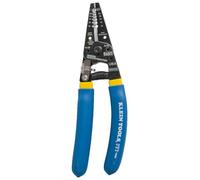 KLEIN TOOLS Pince à dénuder - Nez dentelé à forte prise en main - Poignée confortable avec verrou 11055 - Bleu - 10-18 AWG - Solide - 12 à 20 AWG