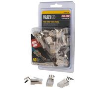 KLEIN TOOLS VDV826-705 Lot de 50 fiches de données modulaires pour câble blindé CAT6A et câble Ethernet CAT6 de plus grand diamètre pour intérieur ou extérieur