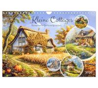 Kleine Cottages - Romantische Fantasiehäuschen (Wandkalender 2026 DIN A4 quer), CALVENDO Monatskalender: Eine Welt voller zauberhafter Cottage-Idylle
