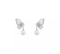 Kleine Ohrstecker Mit Zirkonia Ohrringe Frauen Perle Ohrringe Design Licht High-End-Ohrringe Ohrringe Eckig (A, 3.2cm)