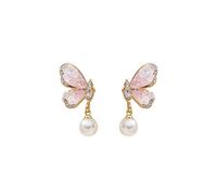 Kleine Ohrstecker Mit Zirkonia Ohrringe Frauen Perle Ohrringe Design Licht High-End-Ohrringe Ohrringe Eckig (B, 3.2cm)