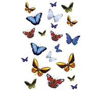 Kleine Wolke 1907148837 Static Deco Elements Butterfly Film Electrostatique pour Salle de Bain/WC PVC Multicolore 35 x 24 cm
