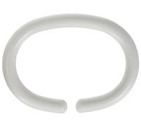 Kleine Wolke 268100000 Lot de 12 Anneaux de Rideaux de Douche en Plastique Blanc 5 x 3 cm