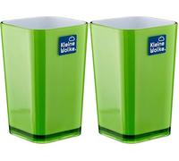 Kleine Wolke 5061645852 Easy Gobelet à Dents Plastique Vert (Lot de 2)