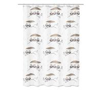 Kleine Wolke 5222271305 Hibou Rideau de Douche en Polyester Taupe 180 x 200 cm