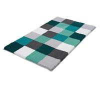 Kleine Wolke 5426675453 Caro Tapis de Bain Polyacrylique Turquoise 85 x 150 x 2,5 cm