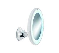 Kleine Wolke 5819114886 Flexy Light Miroir de Maquillage Plastique Verre Blanc 40 x 30 x 10 cm