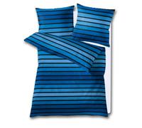 Kleine Wolke 6051798952 Housse de couette Naples 135 x 200 cm + taie d'oreiller 80 x 80 cm Bleu