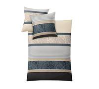 Kleine Wolke 6162271954 Cambridge Parure de lit Taupe 155 x 220 cm