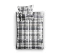 Kleine Wolke 6215977954 Bolzano Housse de Couette 155 x 220 cm et 1 taie d'oreiller 80 x 80 cm-Platine