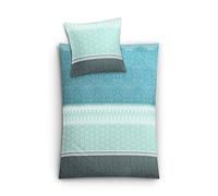 Kleine Wolke 6253675952 Estrella Parure de lit avec Housse de Couette 135 x 200 cm et taie d'oreiller 80 x 80 cm Bleu pétrole