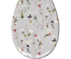Kleine Wolke Abattant WC FLORES Multicolor avec mécanisme de fermeture en douceur et Easy Clean