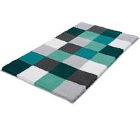Kleine Wolke Caro tapis de bain 120x70 cm rectangulaire blanc-gris-noir-vert-mélange de couleurs 5426675225