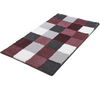 Kleine Wolke Caro tapis de bain 120x70 cm rectangulaire gris-noir-mélange de couleurs-bordeaux 5426407225