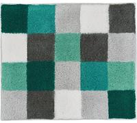Kleine Wolke Caro tapis de bain 65x55 cm rectangulaire blanc-gris-marron-noir-vert-mélange de couleurs 5426675539