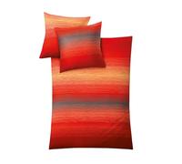 Kleine Wolke Chicago Parure de lit en Satin de Coton mako Rouge, Satin mako, Rouge, 135 cm x 200 cm