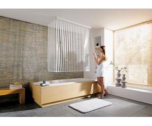 Kleine Wolke Duschrollo stores de douche avec jeu de cassettes 240x138 cm transparent-blanc 3319100745