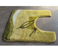 Kleine Wolke Flora Tapis de WC Motif Feuilles Vert Cèdre 50x50 cm Avec Découpe
