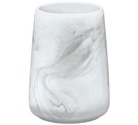 Kleine Wolke Textilgesellschaft 5854901852 Marble Gobelet de brosse à dents Grès Anthracite 7,8 x 10,5 x 7,8 cm