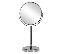 Kleine Wolke Miroir cosmétique Base Mirror avec grossissement x5, Dimensions : 17 x 33 x 12 cm, Matériau : métal/Verre, Argent