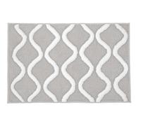 Kleine Wolke Piana tapis de bain 65x55 cm rectangulaire blanc-gris 9180158539