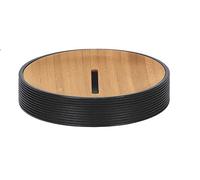 Kleine Wolke Textilgesellschaft 5079926853 Kyoto Porte-Savon Bambou Noir 10,9 x 2,2 x 10,9 cm