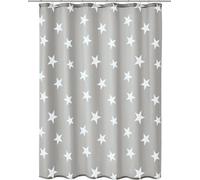 Kleine Wolke Rideau de douche Polyester Gris 180x200 cm avec motif d'étoiles