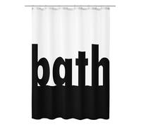 Kleine Wolke Rideau de Douche Textile Bath Noir-Blanc 180 x 200 cm