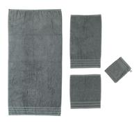 Kleine Wolke Serviette invité en éponge Royal Gris foncé 30x 50 cm | OEKO-TEX, 500 g/m², végane sans composants animaux, avec boucle d'accrochage, lavable à 60° C, 100% coton