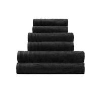 Kleine Wolke Serviette invité en éponge Royal Noir 30x 50 cm | OEKO-TEX, 500 g/m2, végane sans composants animaux, avec boucle d'accrochage, lavable à 60° C, 100% coton