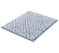 Kleine Wolke Tapis de bain « Botany », différentes tailles disponibles, en coton, avec effet de relief (bleu, 50 x 60 cm)