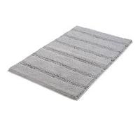 Kleine Wolke Textilgesellschaft Tapis de Bain "Monrovia", 60x100 cm, Polyester, Gris, 60 x 100 x 2.5 cm