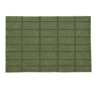 Kleine Wolke Tapis de Bain Tiles Vert forêt 70 x 120 cm | Certifié OEKO-TEX, dessous antidérapant, adapté au chauffage par le sol, lavable en machine, 100% coton