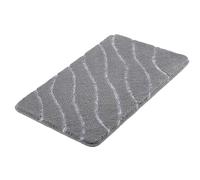 Kleine Wolke Tapis de Bain Tram Anthracite 70 x 120 cm | Certifié OEKO-TEX, dessous antidérapant, adapté au chauffage au sol, lavable en machine, 100% polyacrylique