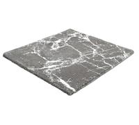 Kleine Wolke Textilgesellschaft 4073977135 Como Tapis de Bain Coton Platine 60 x 60 x 1,00 cm