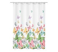 Kleine Wolke Textilgesellschaft 5282148305 Butterflies Rideau de Douche Polyester Multicolore 200,00 x 180,00 cm