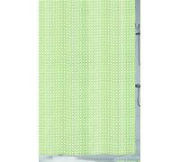 Kleine Wolke Textilgesellschaft 5290619305 Dots Rideau de Douche Plastique Vert 200,00 x 180,00 cm