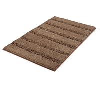 Kleine Wolke Textilgesellschaft Tapis de Bain "Monrovia", 70x120 cm, Polyester, Beige Foncé, 70 x 120 x 2.5 cm