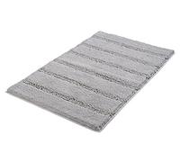 Kleine Wolke Textilgesellschaft Tapis de Bain "Monrovia", 70x120 cm, Polyester, Gris, 70 x 120 x 2.5 cm