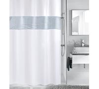 Kleine Wolke Textilgesellschaft Twin Rideau de Douche, Fibres Synthétiques, Blanc, 200x180 cm