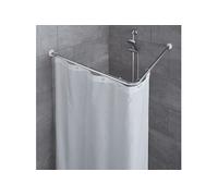 Kleine Wolke 0348101001 Barre de Douche coudée Chromé 90 x 90 cm Diamètre 25 mm