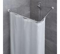 Kleine Wolke Tringle de rideau de douche d angle 90x90 cm Chrome Argenté G