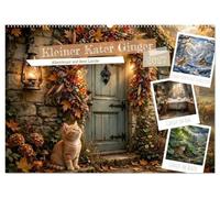 Kleiner Kater Ginger (Wandkalender 2027 DIN A2 quer), CALVENDO Monatskalender: Begleite den charmanten Landkater Ginger durch seine zauberhafte Abenteuer auf dem Lande.