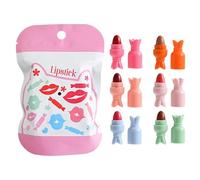 Kleines Make -up -Lippenstift -Set, Süße Lippenstifte Set - 6x Hohe Pigmentierte Samtlipgloss Sticks, Kosmetik Make -up Matte Lippenfärbemittel Kit Für Mädchen, Frauen, Freundin, Schwester